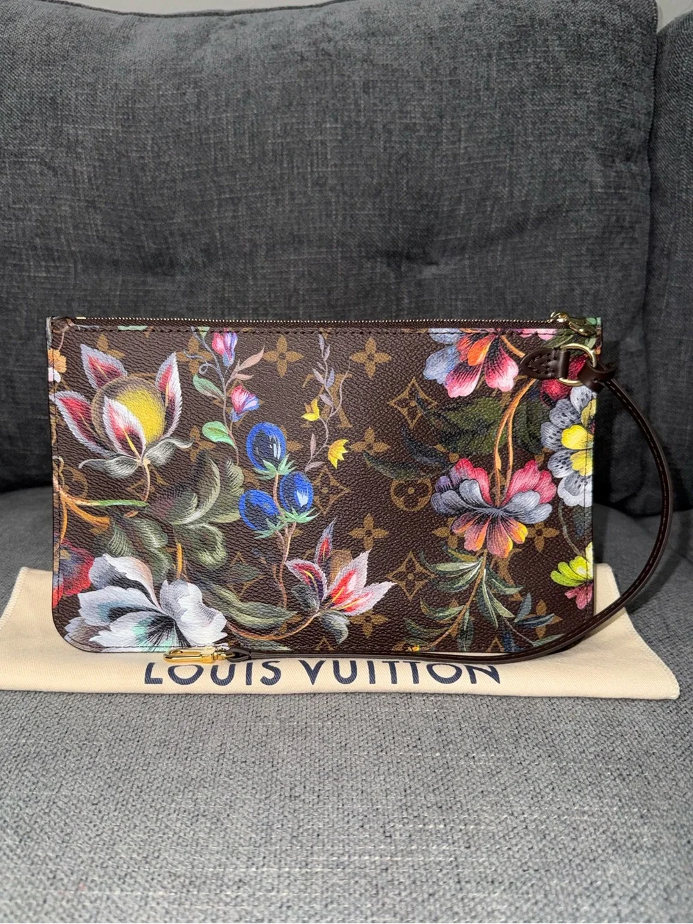 Louis Vuitton Neverfull Eden Garden limited edition wristlet pouch